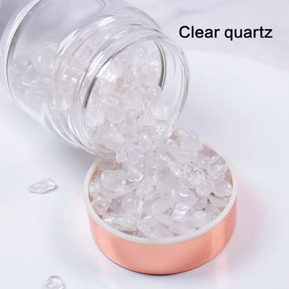 Natural Crystal Elixir Bottle - Healing Gemstone Infuser with Tea Filter