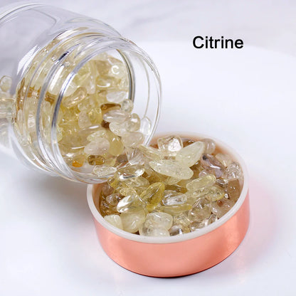 Natural Crystal Elixir Bottle - Healing Gemstone Infuser with Tea Filter