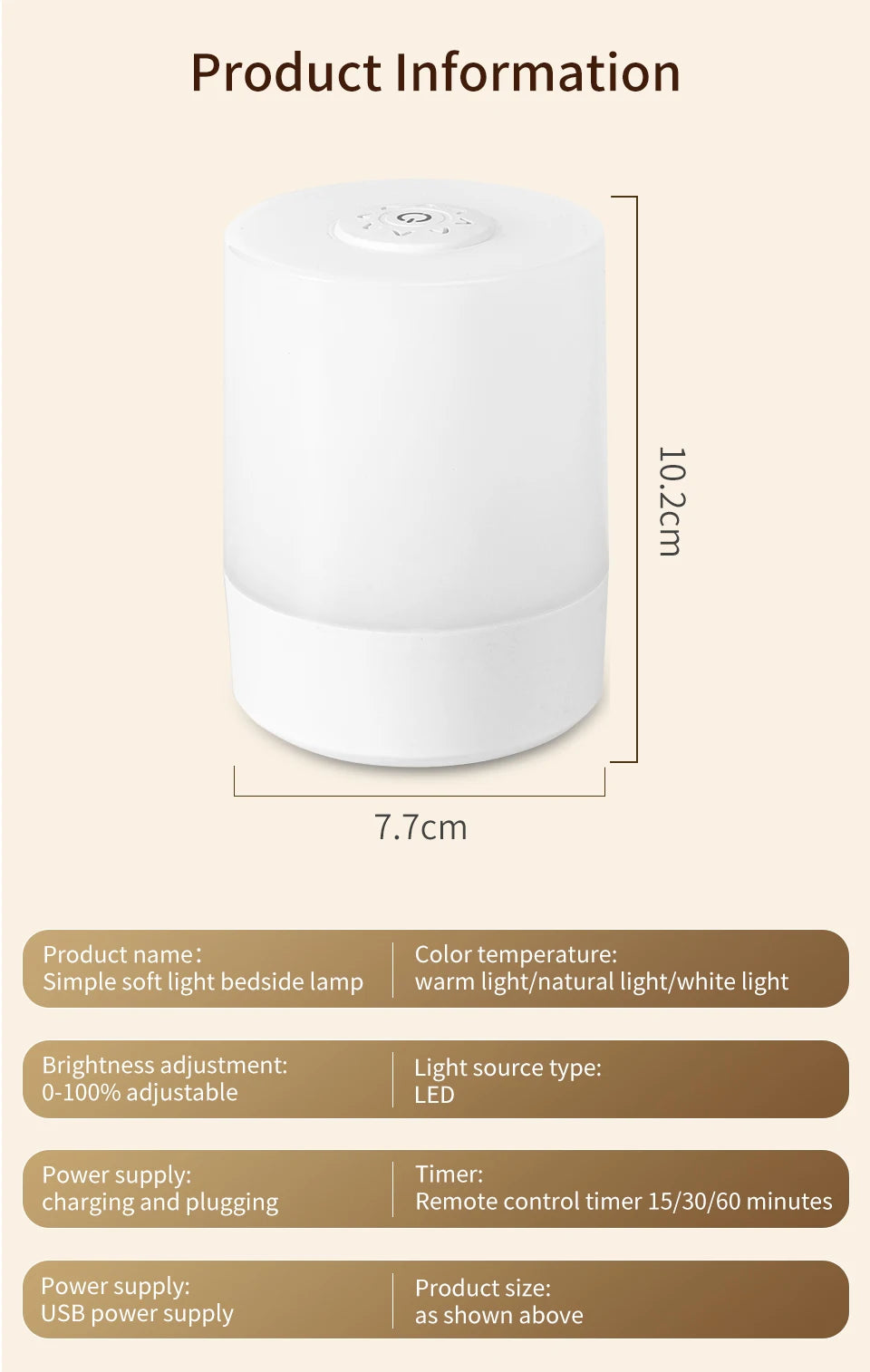 Touch Night Lamp USB LED